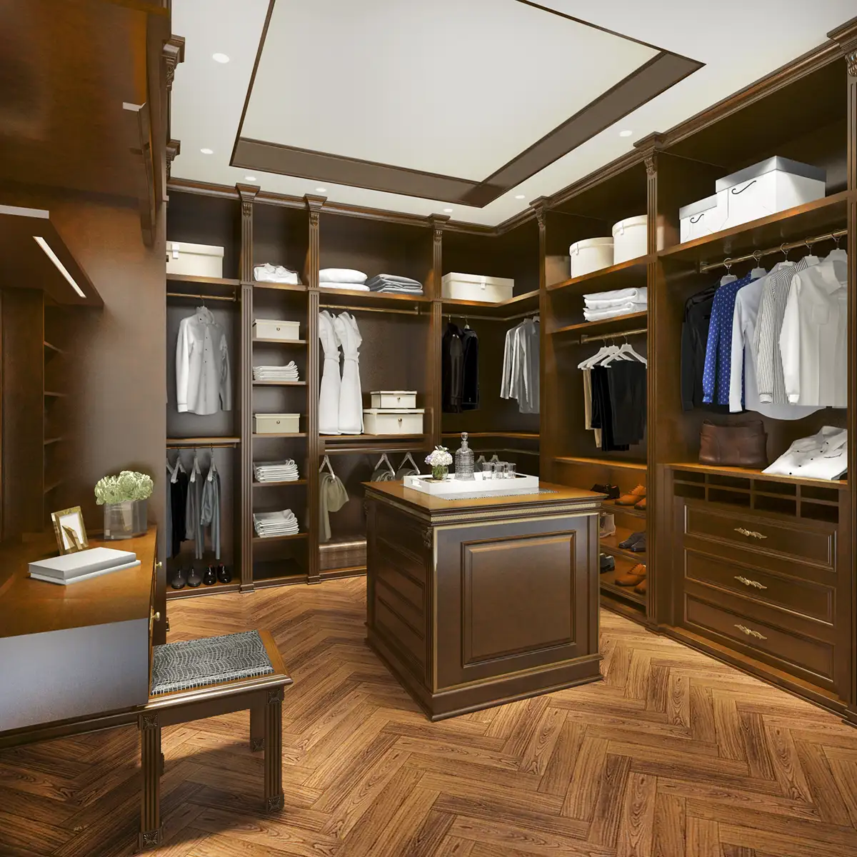 Handcrafted cabinetry and woodwork.