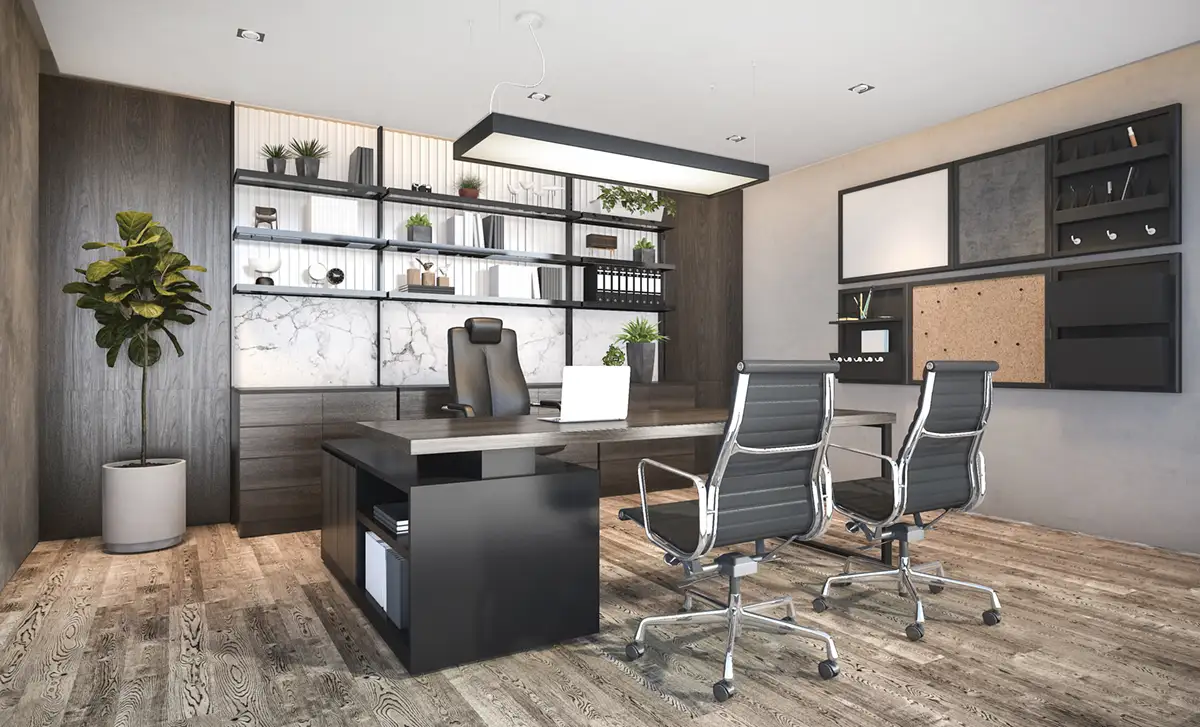 Commercial interior finish work.